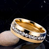 Stainless Steel Geometric Retro Ring With Electroplated Inlay For Men And Women Fashion Jewelry