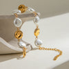Stainless Steel Geometric Retro Style Electroplating Bracelet For Women