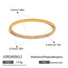 Stainless Steel Geometric Rhinestone Buckle Bracelet Electroplated