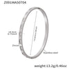 Stainless Steel Geometric Ring And Bracelet Combination Inlaid With Zircon Electroplated