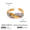 Stainless Steel Geometric Ring And Bracelet Jewelry With Electroplating