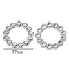 Stainless Steel Geometric Ring And Large Exaggerated Earrings Jewelry Accessories With Electroplating