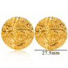 Stainless Steel Geometric Ring And Large Exaggerated Earrings Jewelry Accessories With Electroplating