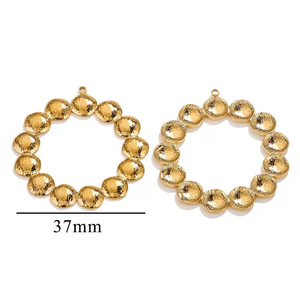 Stainless Steel Geometric Ring And Large Exaggerated Earrings Jewelry Accessories With Electroplating