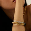 Stainless Steel Geometric Ring Bracelet Electroplated Jewelry