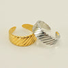 Stainless Steel Geometric Ring For Women Electroplated Fashion Style