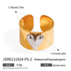 Stainless Steel Geometric Ring Jewelry For Women With Electroplating
