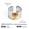 Stainless Steel Geometric Ring Jewelry For Women With Electroplating