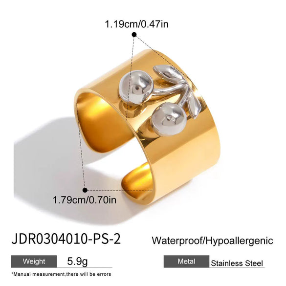 Stainless Steel Geometric Ring Jewelry For Women With Electroplating