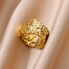 Stainless Steel Geometric Ring Jewelry 18K Goldplated Stylish Simple Asymmetrical Unisex