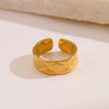 Stainless Steel Geometric Ring 18K Gold Plated