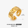 Stainless Steel Geometric Ring 18K Gold Plated