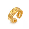 Stainless Steel Geometric Ring 18K Gold Plated