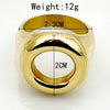 Stainless Steel Geometric Ring Literary Retro Style Electroplated