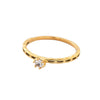 Stainless Steel Geometric Ring With Zircon Electroplated Highgrade Design Unisex And Women's Style