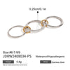 Stainless Steel Geometric Rings With Electroplating For Women