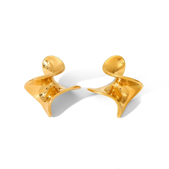 Stainless Steel Geometric Rotary Earrings For Women