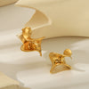 Stainless Steel Geometric Rotary Earrings For Women