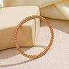 Stainless Steel Geometric Round Bead Bracelet For Women Gold Inlaid Jewelry