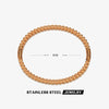 Stainless Steel Geometric Round Bead Bracelet For Women Gold Inlaid Jewelry