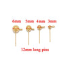 Stainless Steel Geometric Round Bead Hoop Earrings With 18K Gold Colorpreserving Plated And Soldering Process