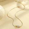 Stainless Steel Geometric Round Bead Necklace Electroplating Fashion Women's Clavicle Chain