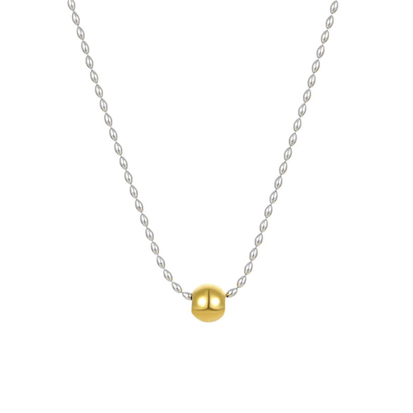 Stainless Steel Geometric Round Bead Necklace Electroplating Fashion Women's Clavicle Chain