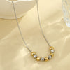 Stainless Steel Geometric Round Bead Necklace Electroplating Fashion Women's Clavicle Chain