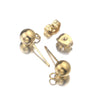 Stainless Steel Geometric Round Bead Welding Pin Hanging Earrings Handmade Jewelry Accessories Electroplated