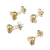 Stainless Steel Geometric Round Bead Welding Pin Hanging Earrings Handmade Jewelry Accessories Electroplated
