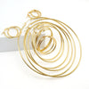 316L Stainless Steel Geometric Round Buckle Earrings For Women