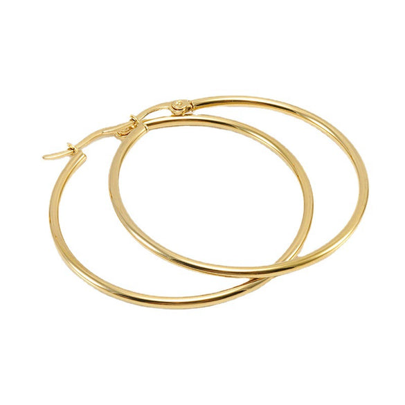 316L Stainless Steel Geometric Round Buckle Earrings For Women