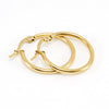 316L Stainless Steel Geometric Round Buckle Earrings For Women