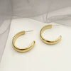 Stainless Steel Geometric Round Earrings With Electroplating