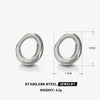 Stainless Steel Geometric Round Electroplated Women's Earrings