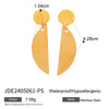 Stainless Steel Geometric Round Electroplated Women's Earrings