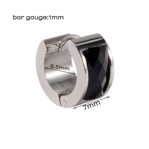 Stainless Steel Geometric Round Frosted Electroplated Unisex Earrings