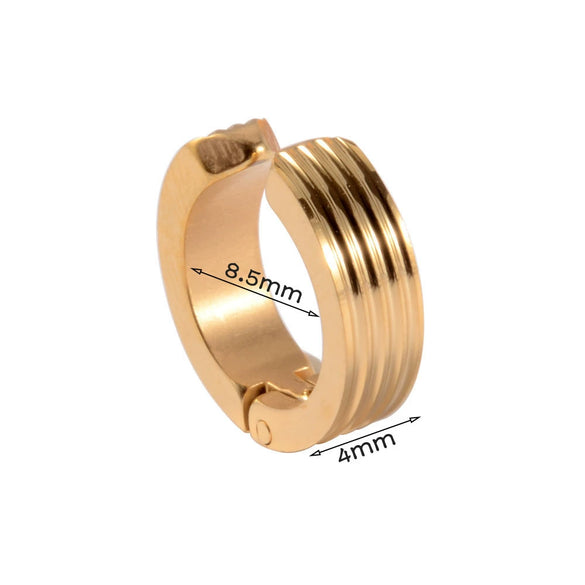 Stainless Steel Geometric Round Frosted Electroplated Unisex Earrings