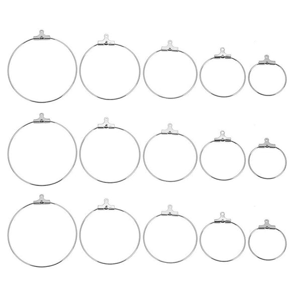 Stainless Steel Geometric Round Hoop And Tassel Earrings Accessories