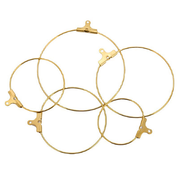 Stainless Steel Geometric Round Hoop And Tassel Earrings Accessories