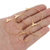 Stainless Steel Geometric Round Hoop And Tassel Earrings Accessories