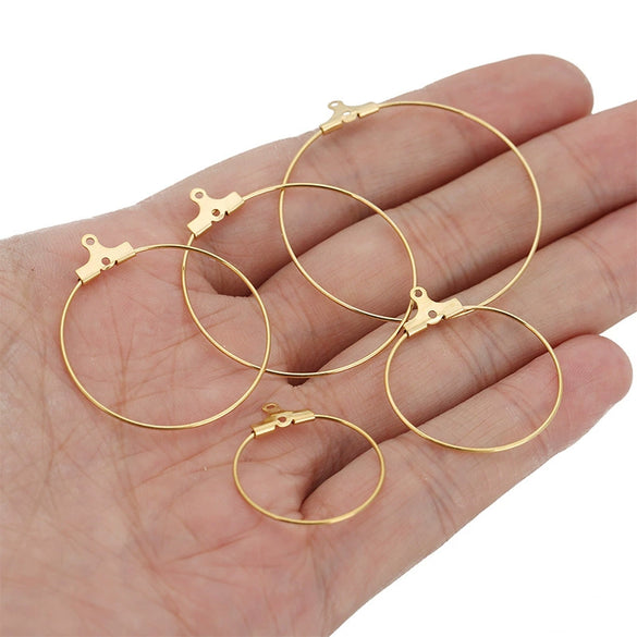 Stainless Steel Geometric Round Hoop And Tassel Earrings Accessories