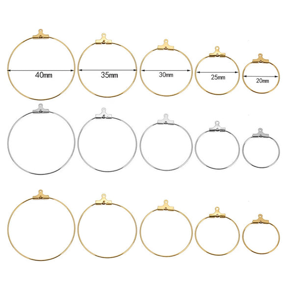 Stainless Steel Geometric Round Hoop And Tassel Earrings Accessories