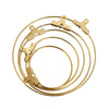 Stainless Steel Geometric Round Hoop And Tassel Earrings Accessories