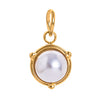 Stainless Steel Geometric Round Zircon Inlaid Electroplating Birthstone Pendant