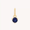 Stainless Steel Geometric Round Zircon Inlaid Electroplating Birthstone Pendant