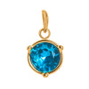 Stainless Steel Geometric Round Zircon Inlaid Electroplating Birthstone Pendant
