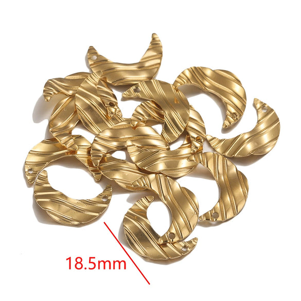 Stainless Steel Geometric Semiembossed Electroplated Earrings Pendant With Flower And Water Drop Design