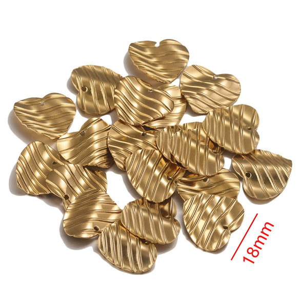 Stainless Steel Geometric Semiembossed Electroplated Earrings Pendant With Flower And Water Drop Design