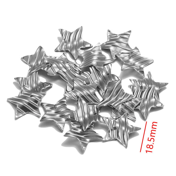 Stainless Steel Geometric Semiembossed Electroplated Earrings Pendant With Flower And Water Drop Design